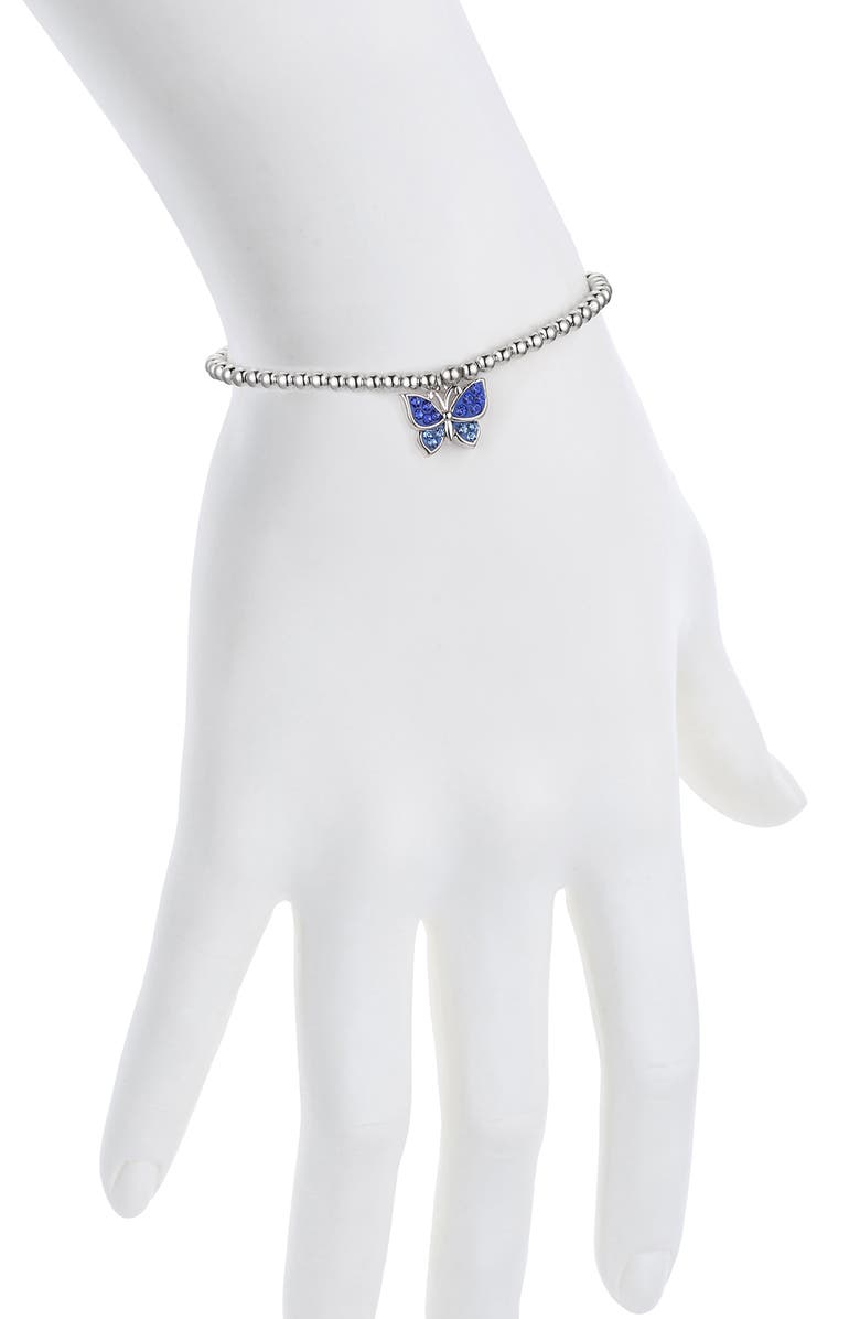 Lily Nily Kids' Crystal Butterfly Bracelet, Alternate, color, Blue