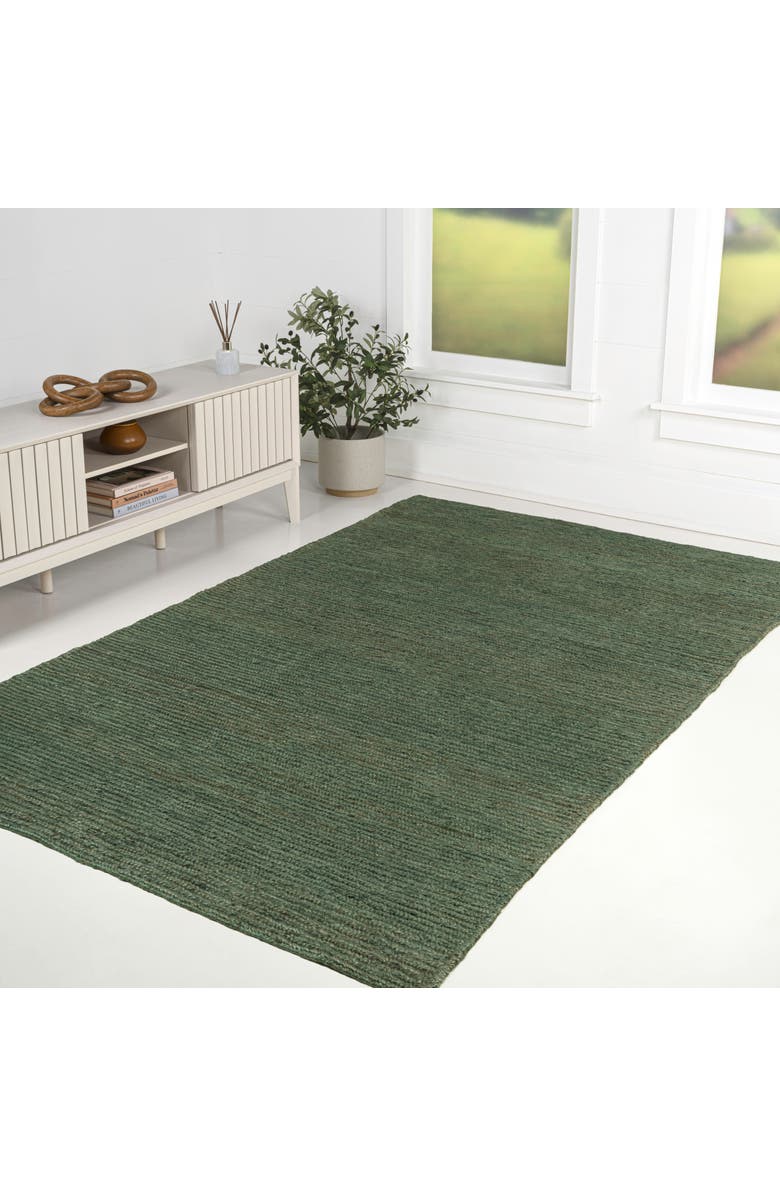 Griffin Rustic Farmhouse Woven Jute Solid Area Rug