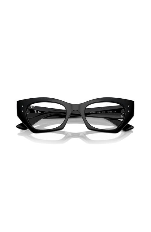 Ray Ban Ray-ban 52mm Irregular Optical Glasses In Black