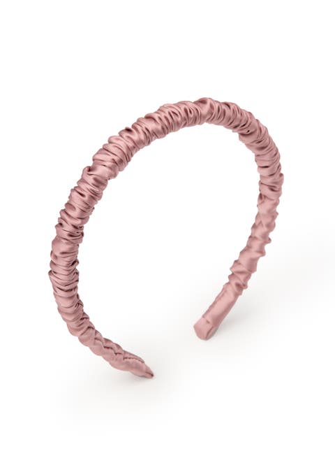 Scrunched Silk Skinny Headband