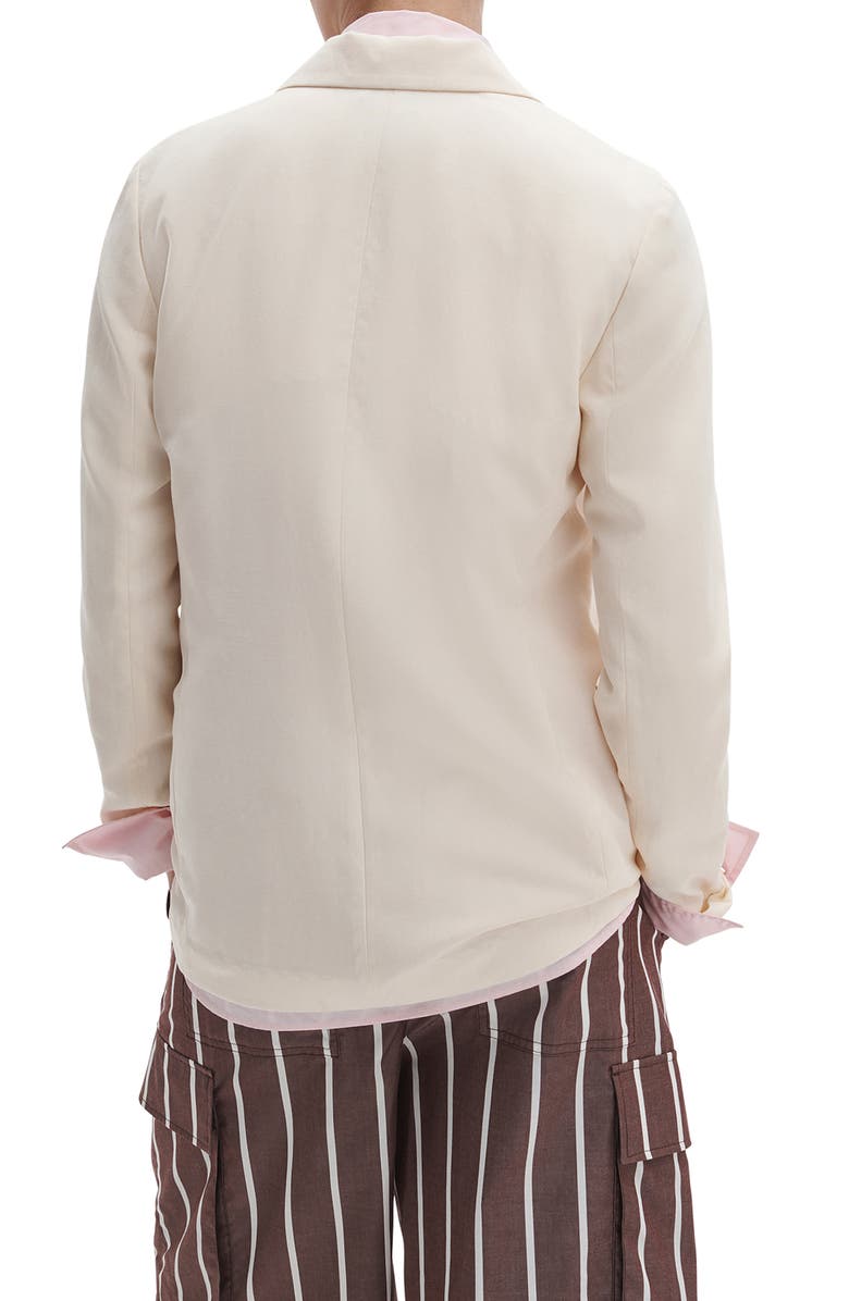 rag & bone Jennie One-Button Blazer, Alternate, color, Ivory