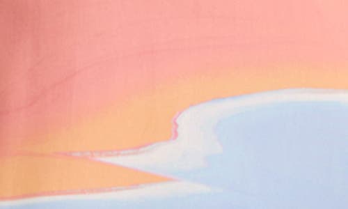 Reiss Coral Sunset Print Sleeveless Slip Dress