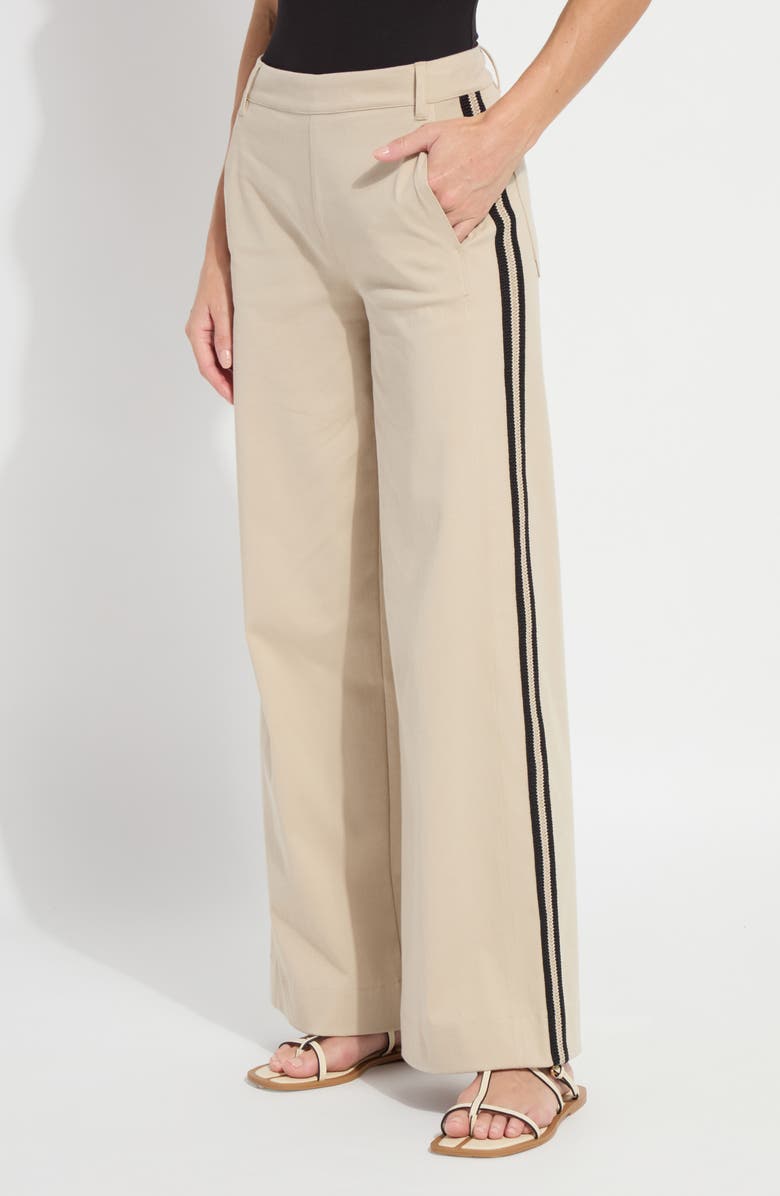 Lysse Brinne Side Stripe Trousers, Alternate, color, Crisp Khaki