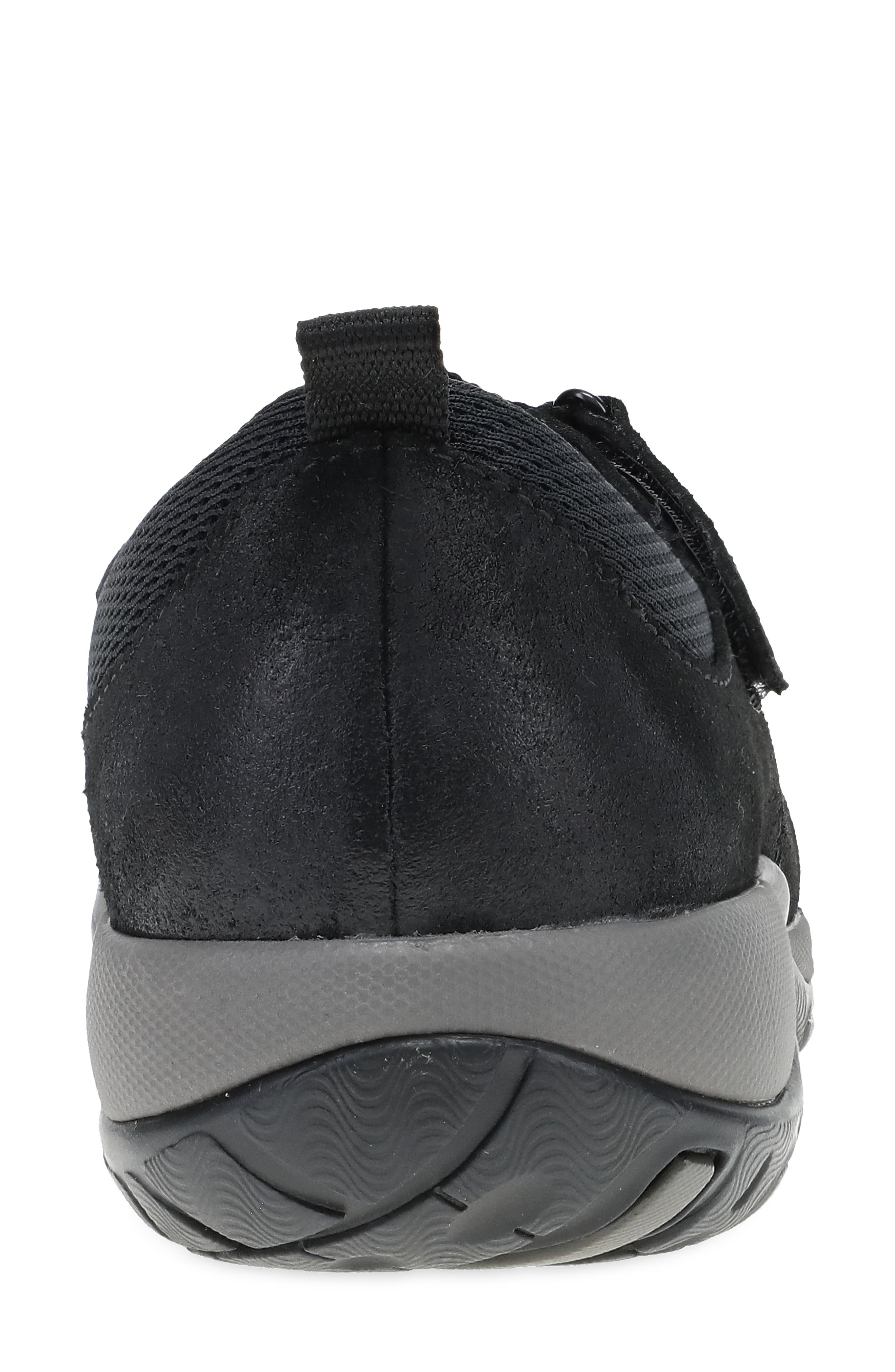 Dansko Primrose Flat, Alternate, color, Black Burnished Suede