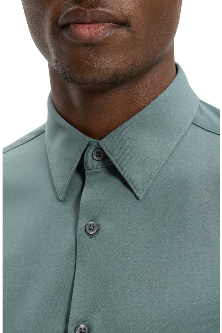 Sylvain ND Structure Knit Button-Up Shirt, Alternate, color, LIGHT PINE GROVE - 2QL