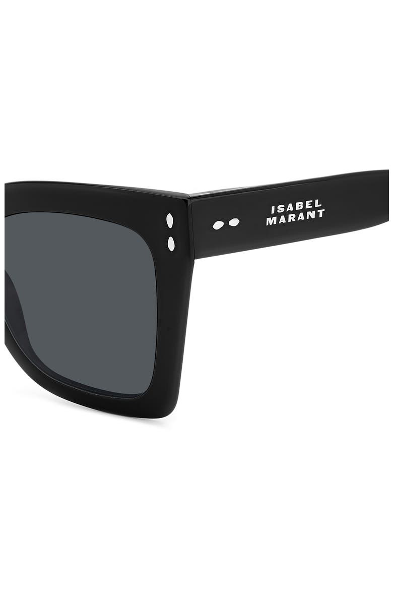 53mm Butterfly Sunglasses, Alternate, color, BLACK/ GREY