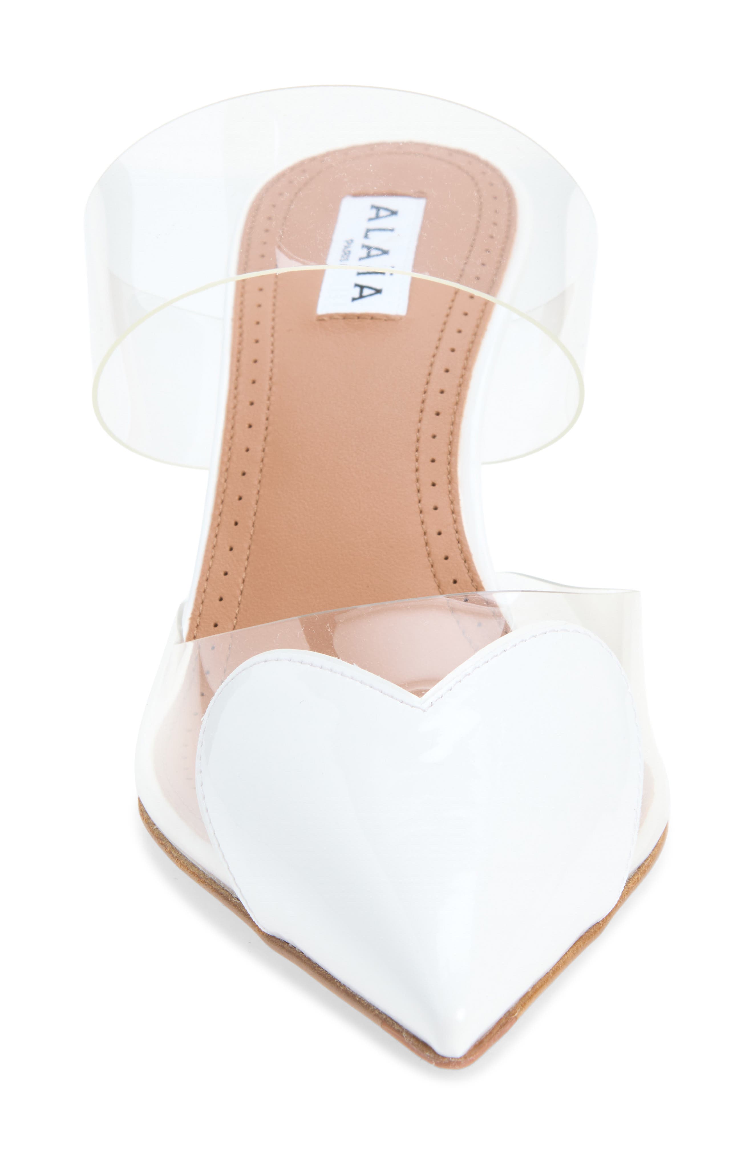 Pointed Toe Wedge Mule, Alternate, color, BLANC OPTIQUE
