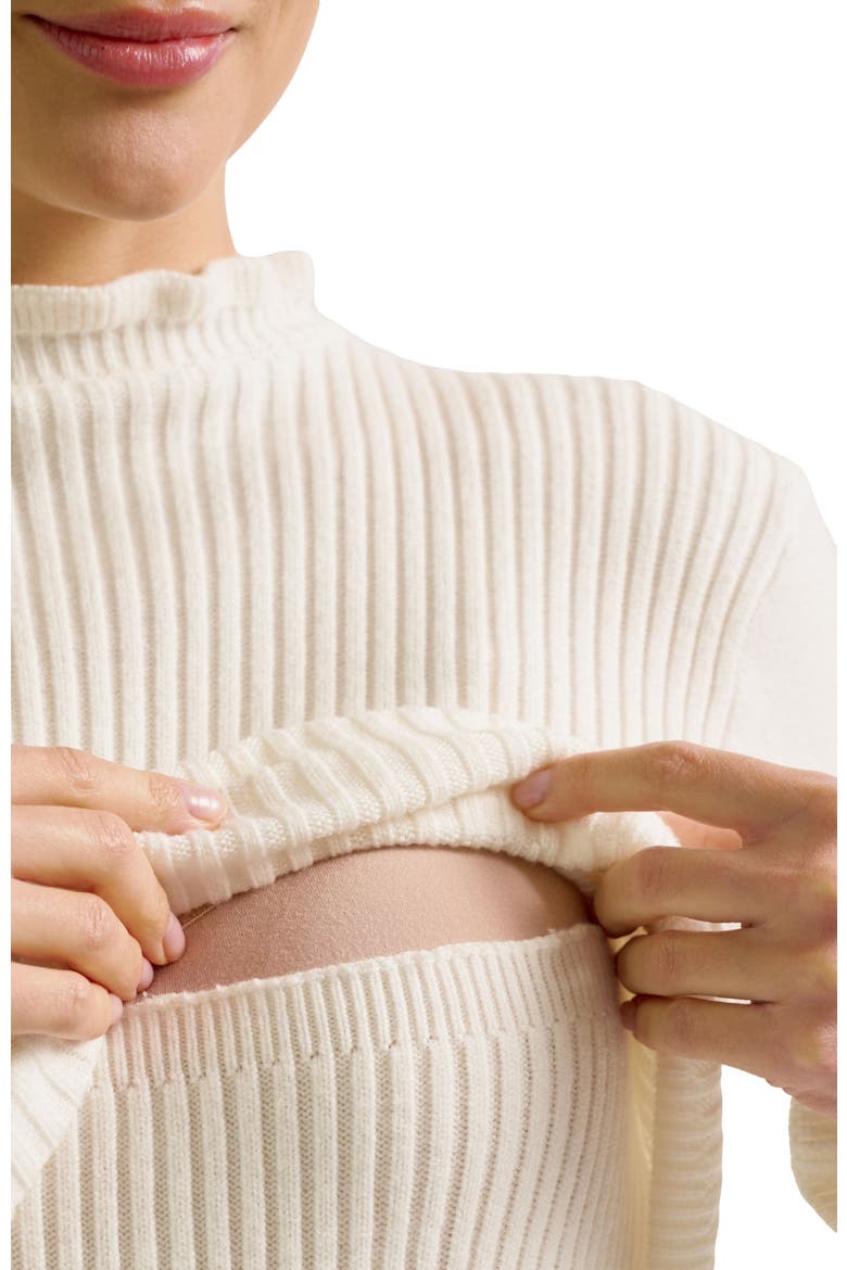 Dorothée Maternity & Nursing Sweater, Alternate, color, Ivory