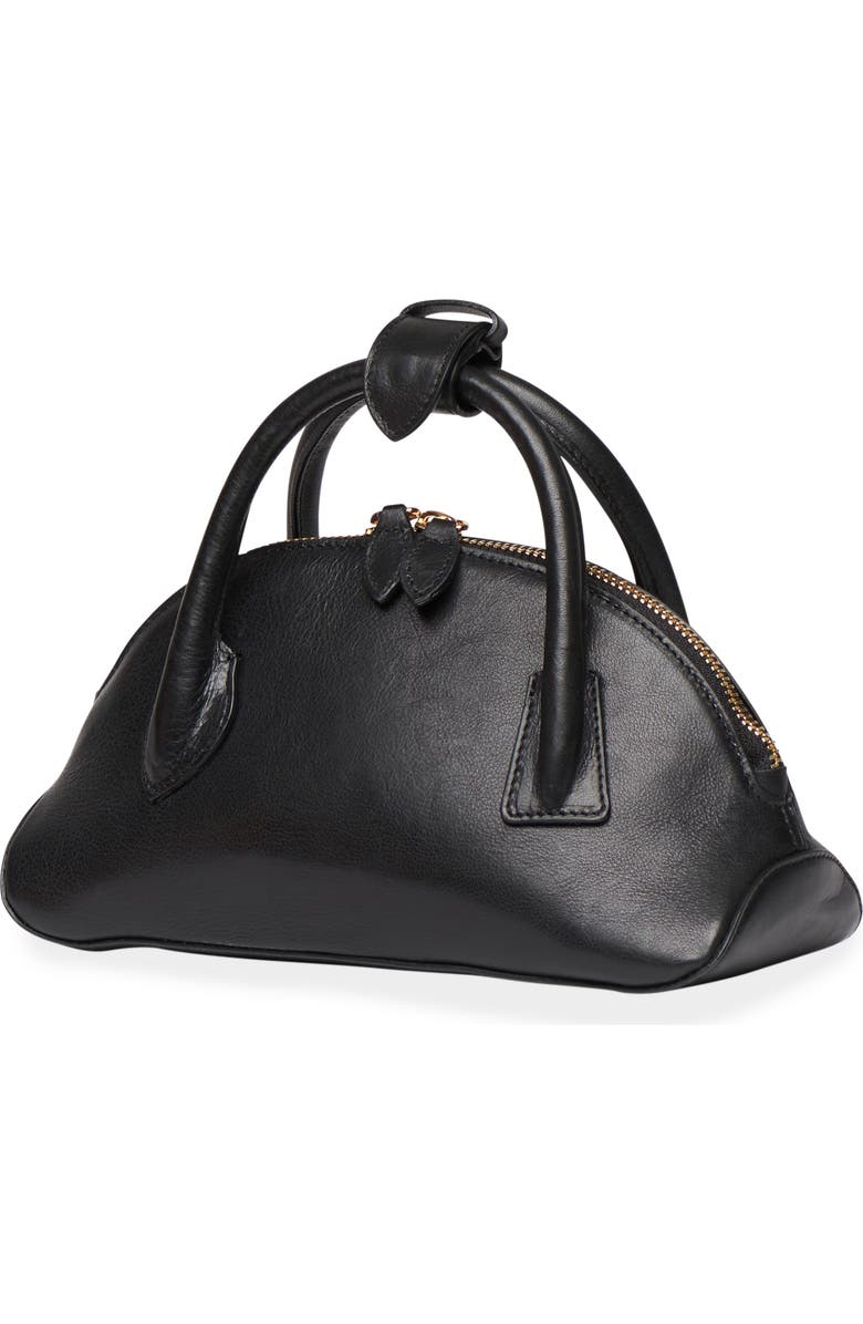 LIFFNER Dome East/West Leather Handbag, Alternate, color, Black