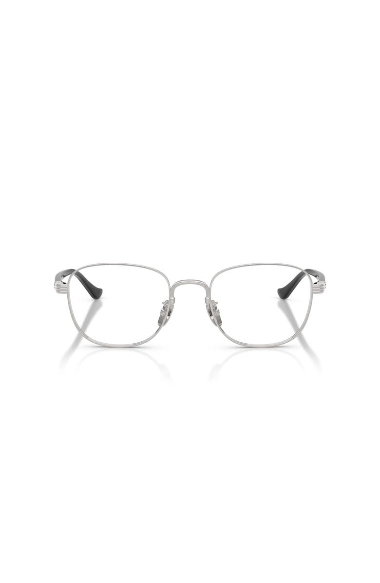 Ferrari 54mm Rectangle optical glasses, Alternate, color, Silver