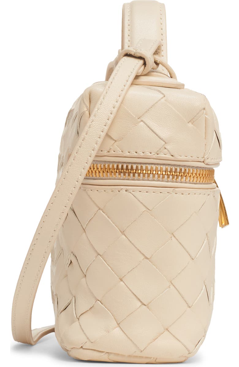 Bottega Veneta Bang Bang Intrecciato Suede Vanity Case, Alternate, color, Ecru-Gold