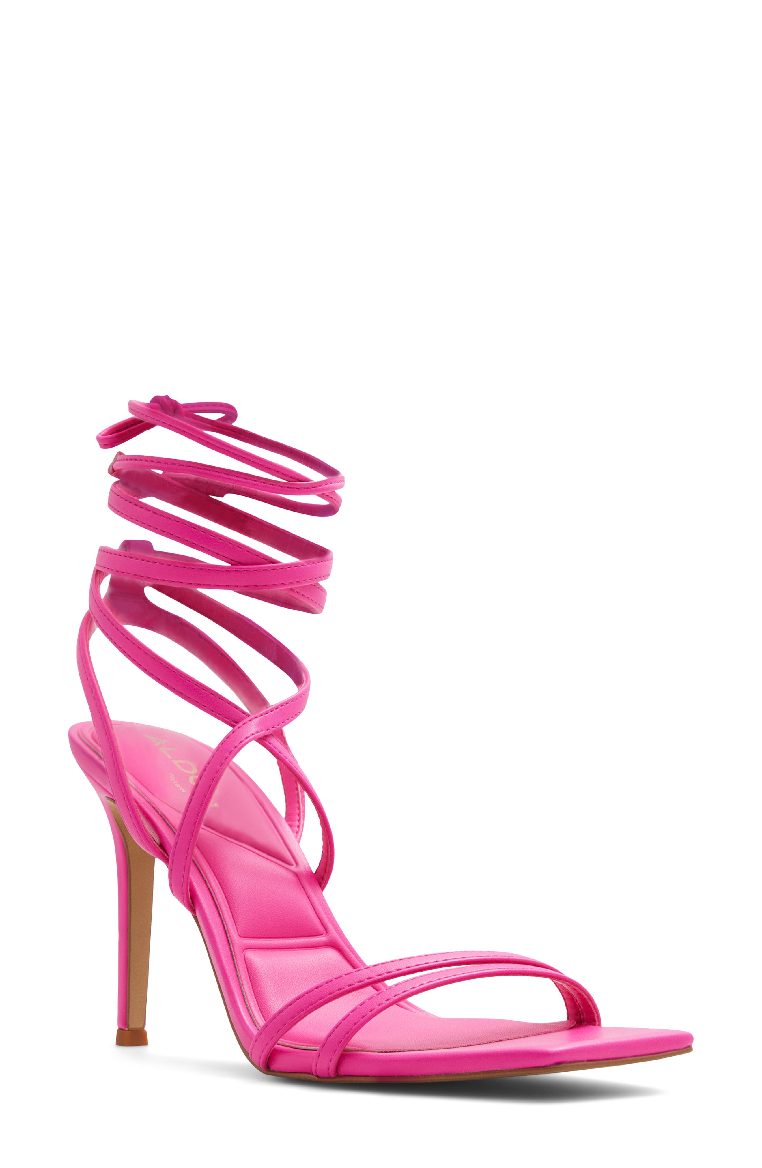 Phaedra Ankle Wrap Sandal, Main, color, BRIGHT PINK