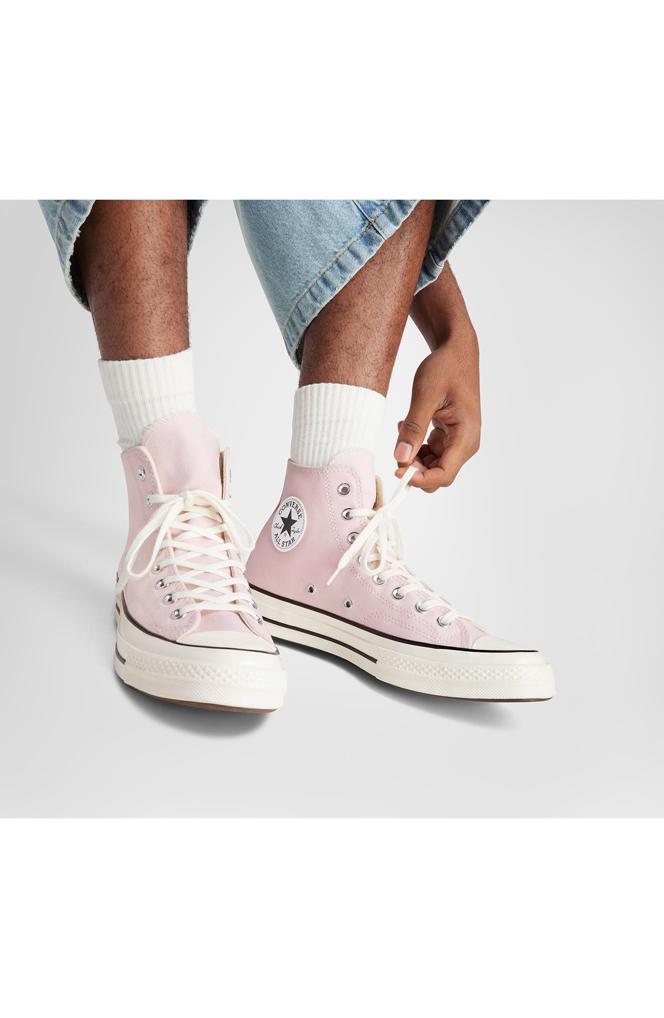 Gender Inclusive Chuck 70 High Top Sneaker, Alternate, color, PINK FROSTING/ EGRET/ BLACK