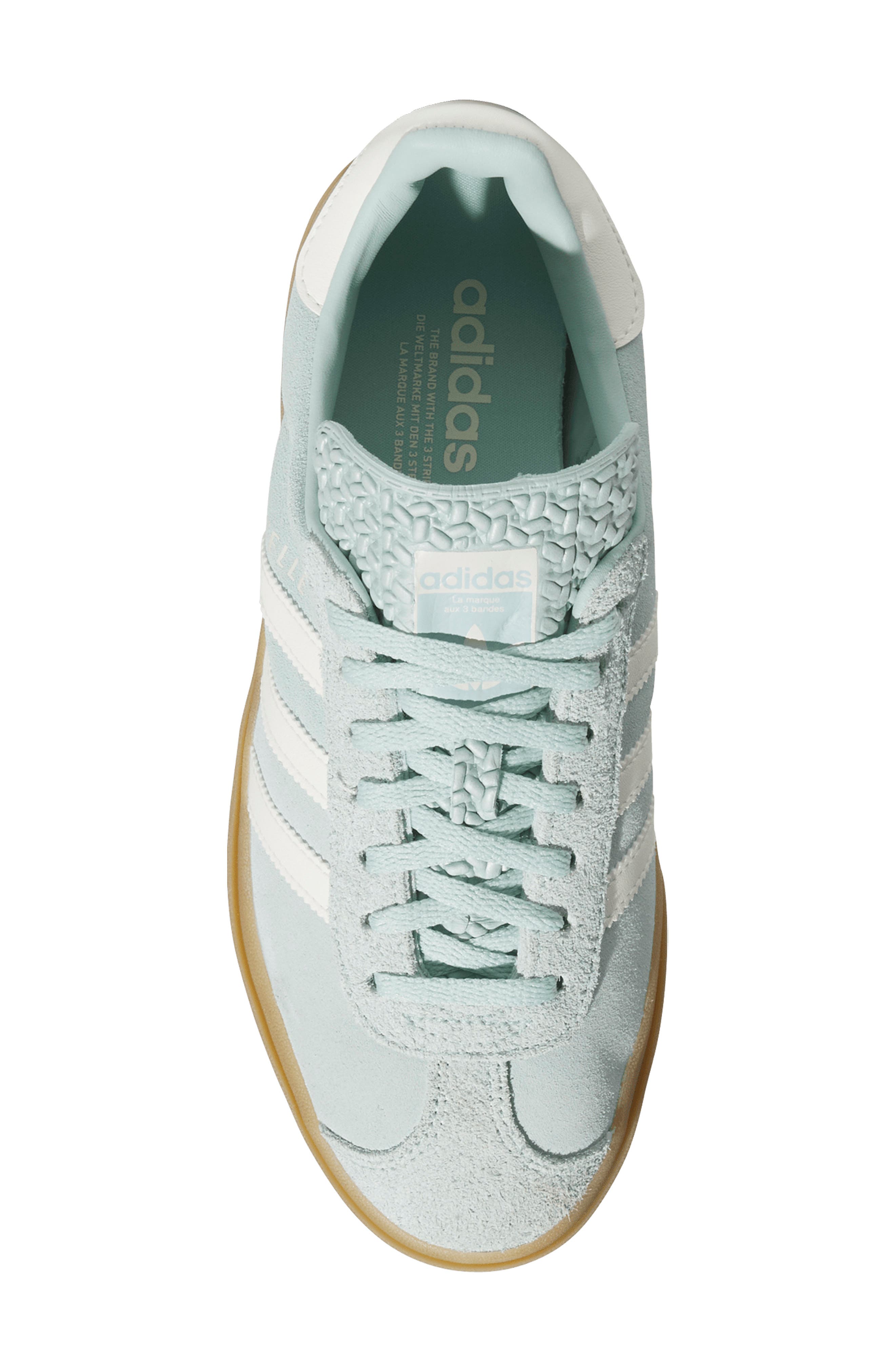 Gazelle Bold Platform Sneaker, Alternate, color, ASH GREEN/ OFF WHITE/ GUM
