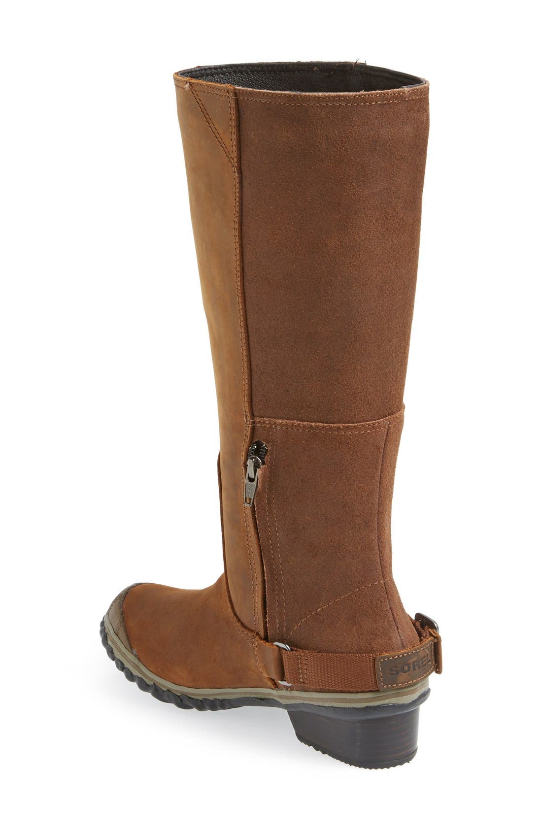 'Slim' Waterproof Tall Boot, Alternate, color, NUTMEG