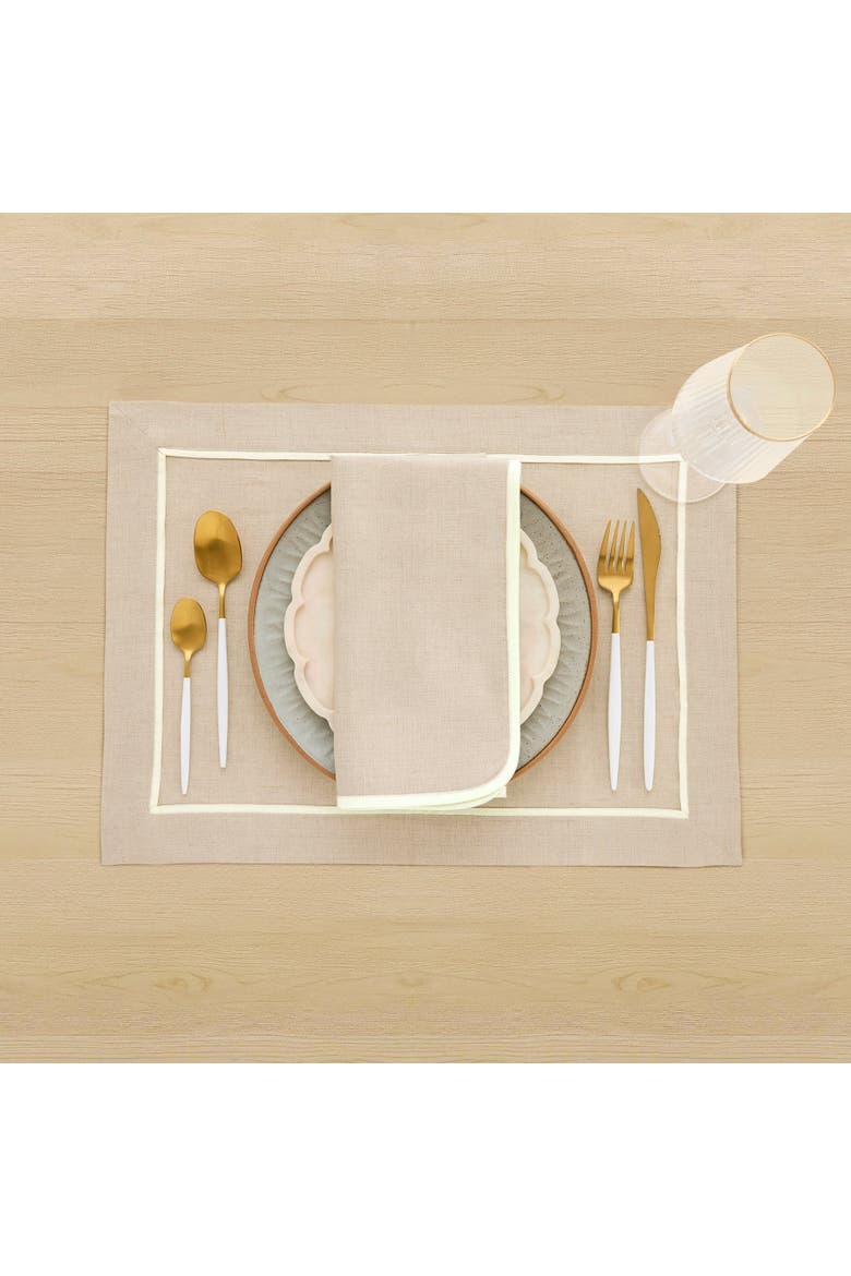 Linen Dinner Napkins Set of 4, 20 x 20" - Kensington, Alternate, color, Natural
