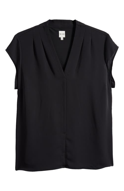 NIC+ZOE Day to Night Cap Sleeve Top in Black Onyx