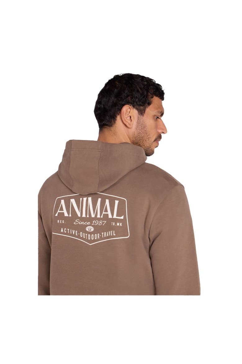 River Logo Hoodie, Alternate, color, Brown