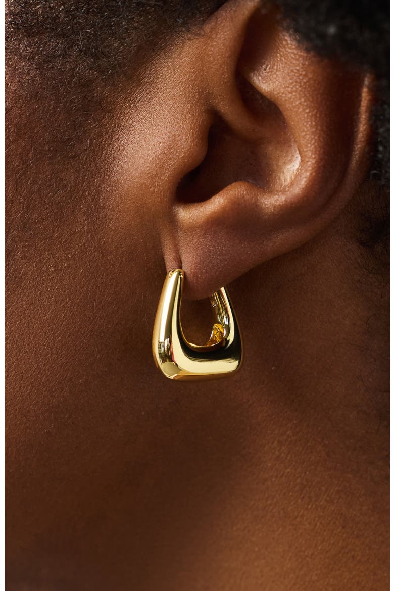 Chunky Gold Hoop Earrings - Colene, Alternate, color, Gold