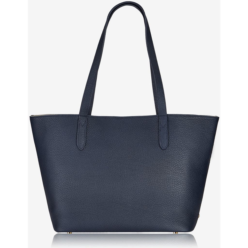Gigi New York Dnu Tori Luxe Leather Tote In Navy