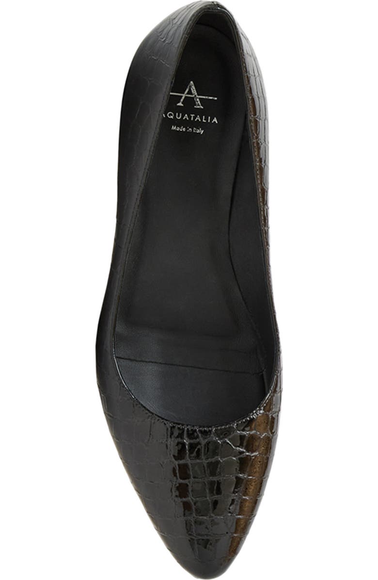 Aquatalia Pasha Weatherproof Pump, Alternate, color, Black Embossed Croc