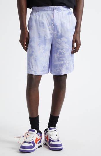 Fresco Jacquard Satin Bermuda Shorts