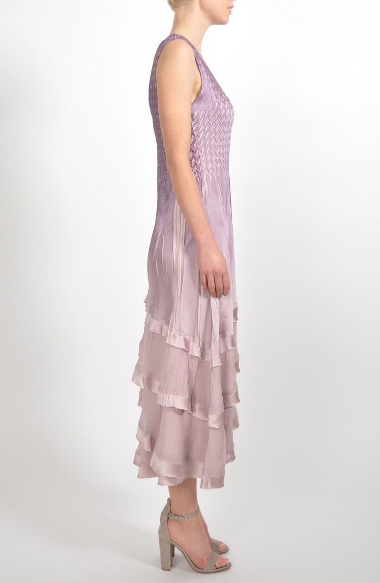 Komarov Tiered Hem Dress with Jacket, Alternate, color,