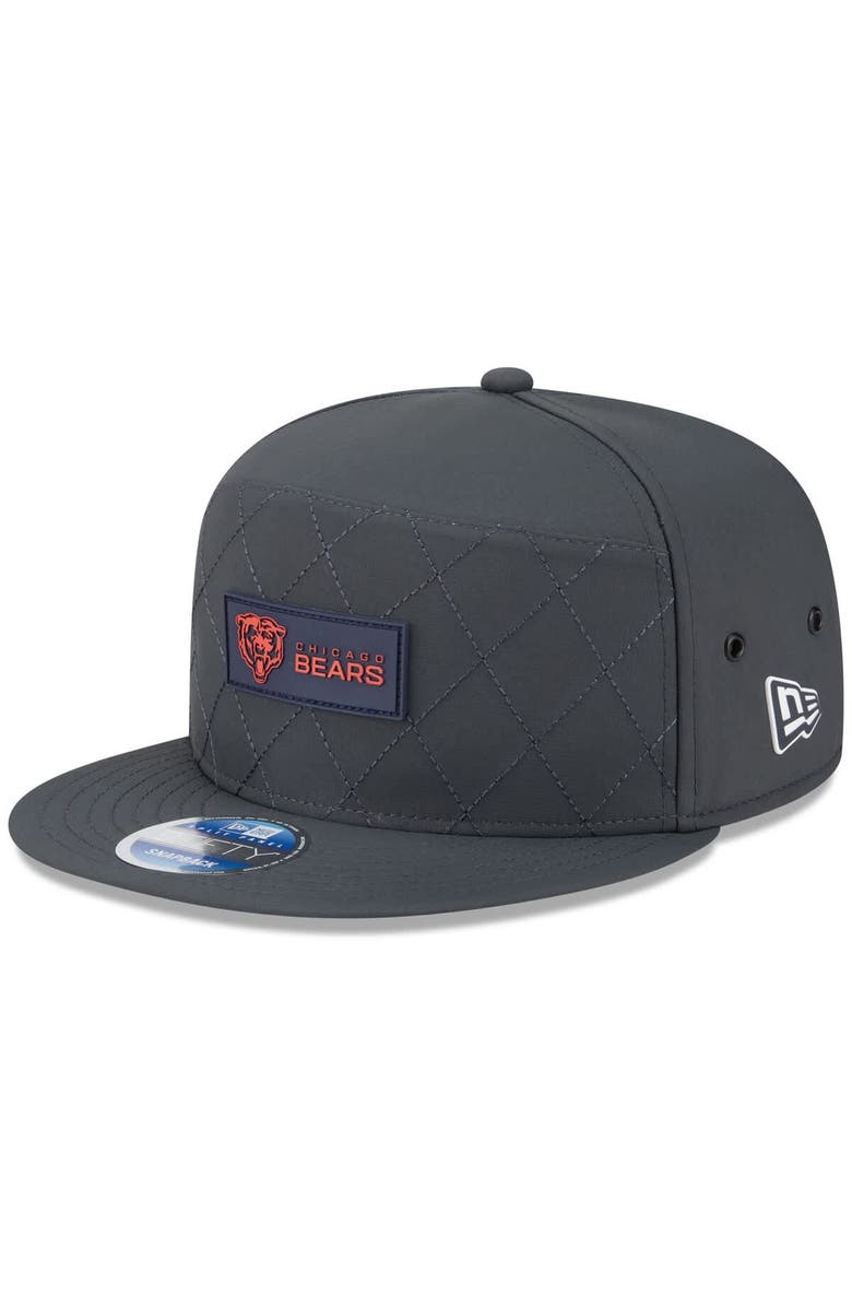New Era Men's New Era Charcoal Chicago Bears 2025 Sideline Cold Weather Split Panel 9FIFTY Snapback Hat, Main, color, Charcoal