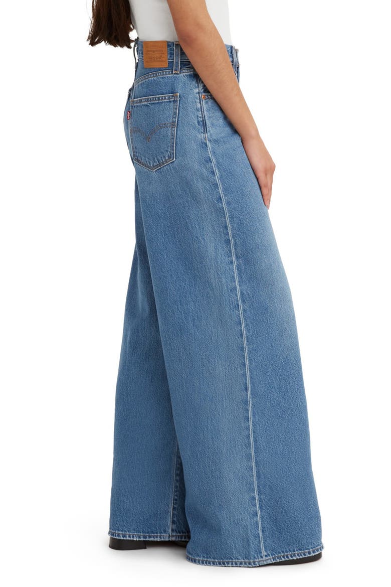 XL Flood Wide Leg Jeans, Alternate, color, MEDIUM INDIGO