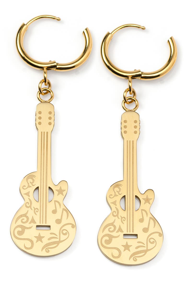 Grand Ole Opry Guitar Earrings, Alternate, color, GOLD