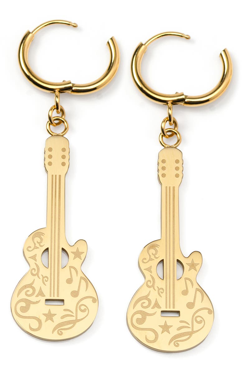Cufflinks, Inc. Grand Ole Opry Guitar Earrings, Alternate, color, Gold