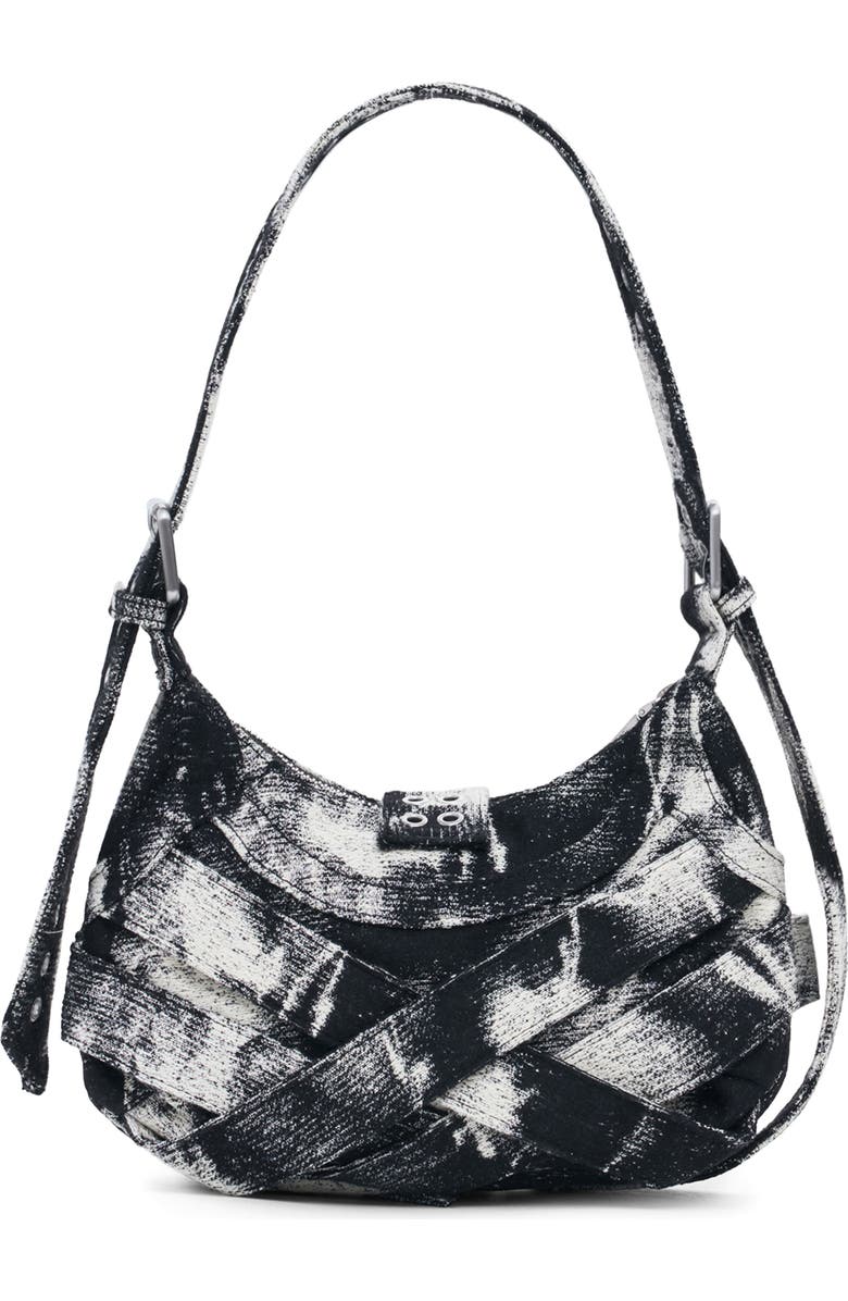 Desigual Logo Belt Detail Shoulder Bag, Alternate, color, Light Gray