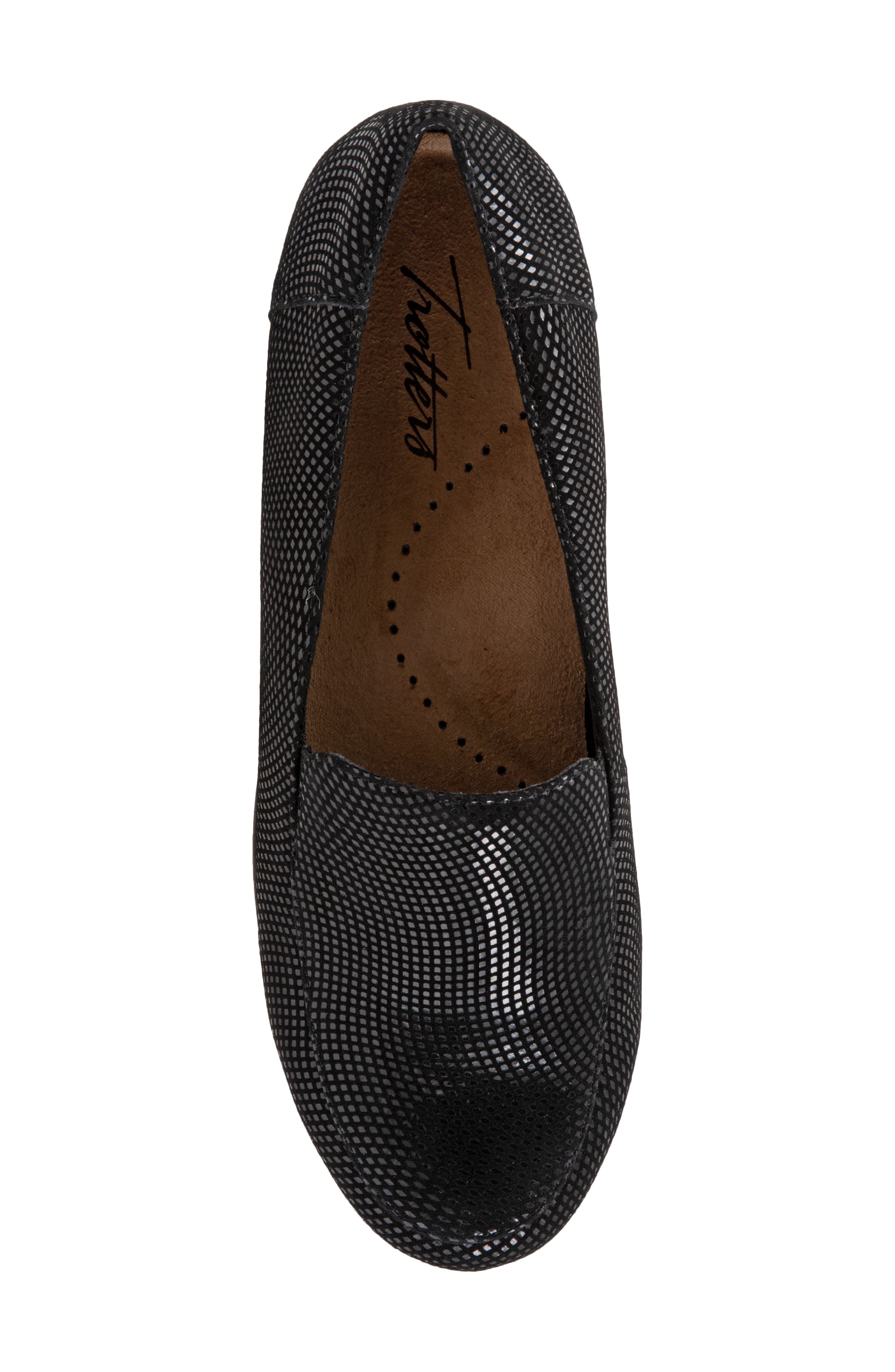 Trotters Deanna Flat, Alternate, color, Black Mini Dot Leather