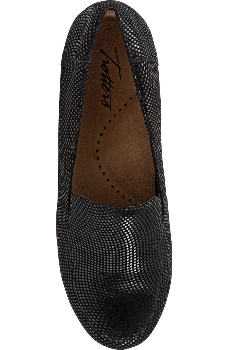 Trotters Deanna Flat, Alternate, color, Black Mini Dot Leather