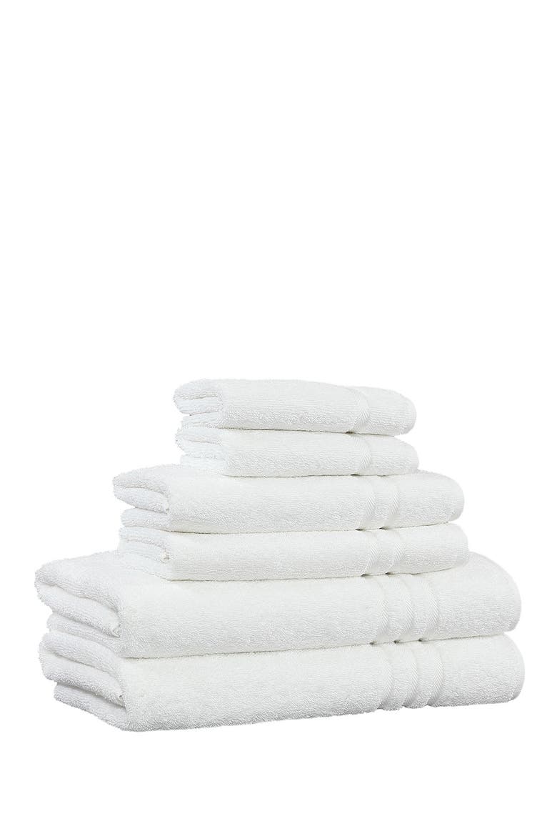 Denzi 6-Piece Towel Set - White, Alternate, color, WHITE