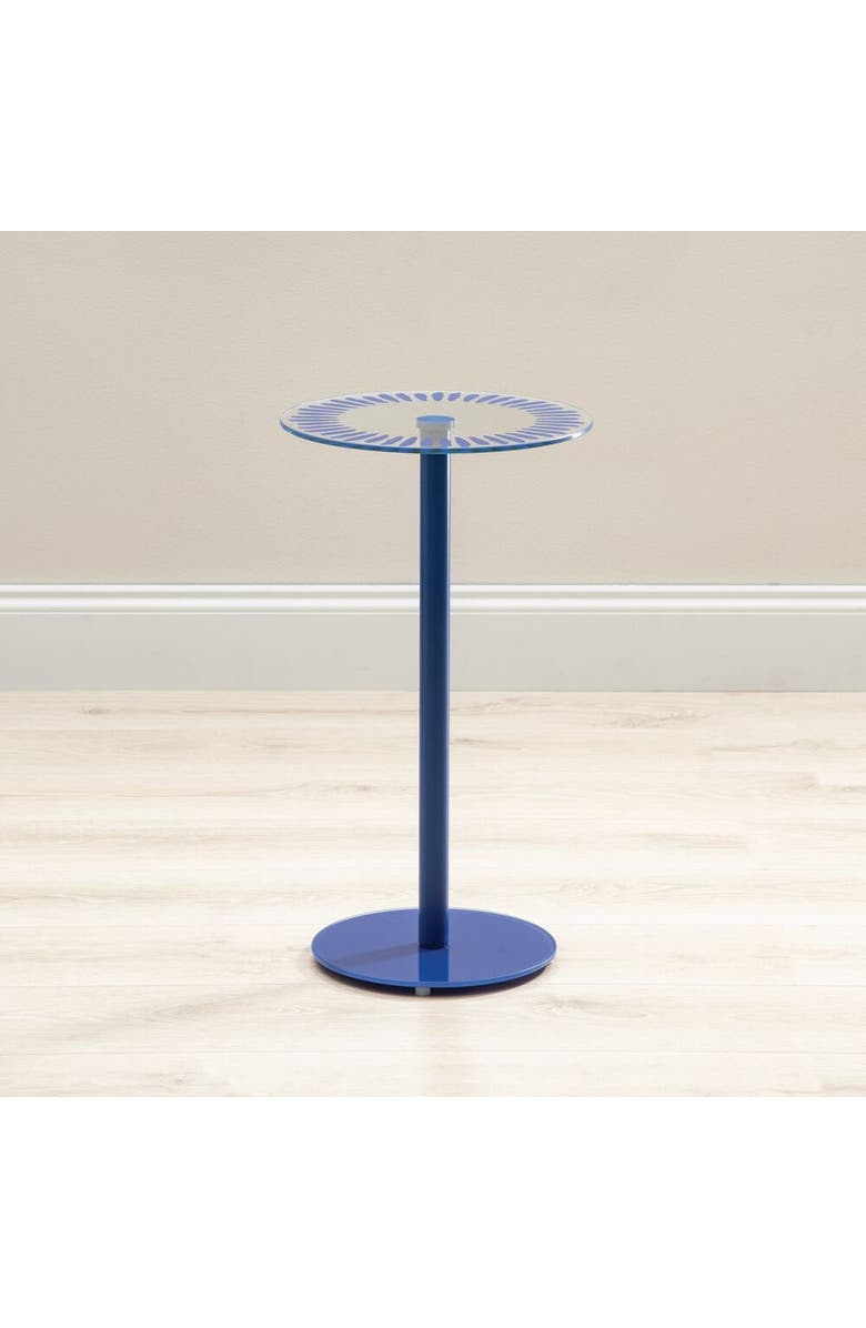 iDesign Round Printed Short Stiped Table, Alternate, color,