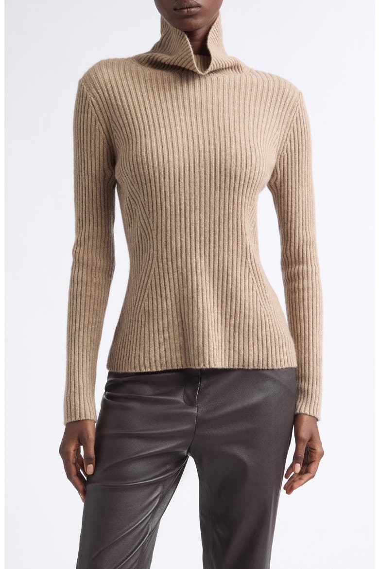 Cashmere Turtleneck Sweater, Main, color, HICKORY MELANGE