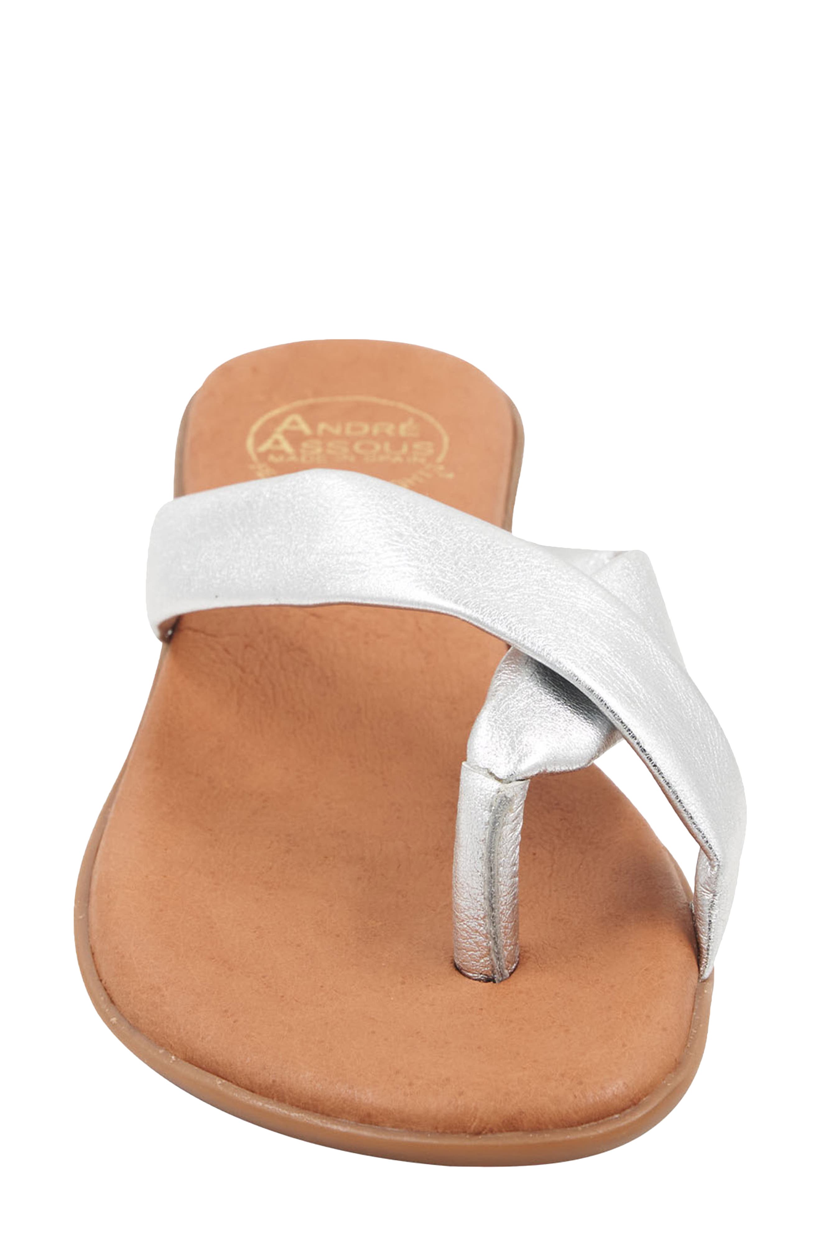 André Assous Nadiya Flip Flop, Alternate, color, Silver