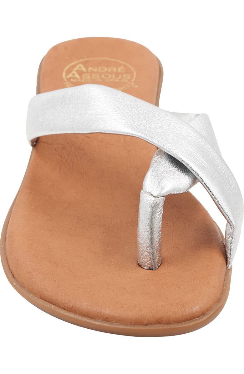 André Assous Nadiya Flip Flop, Alternate, color, Silver