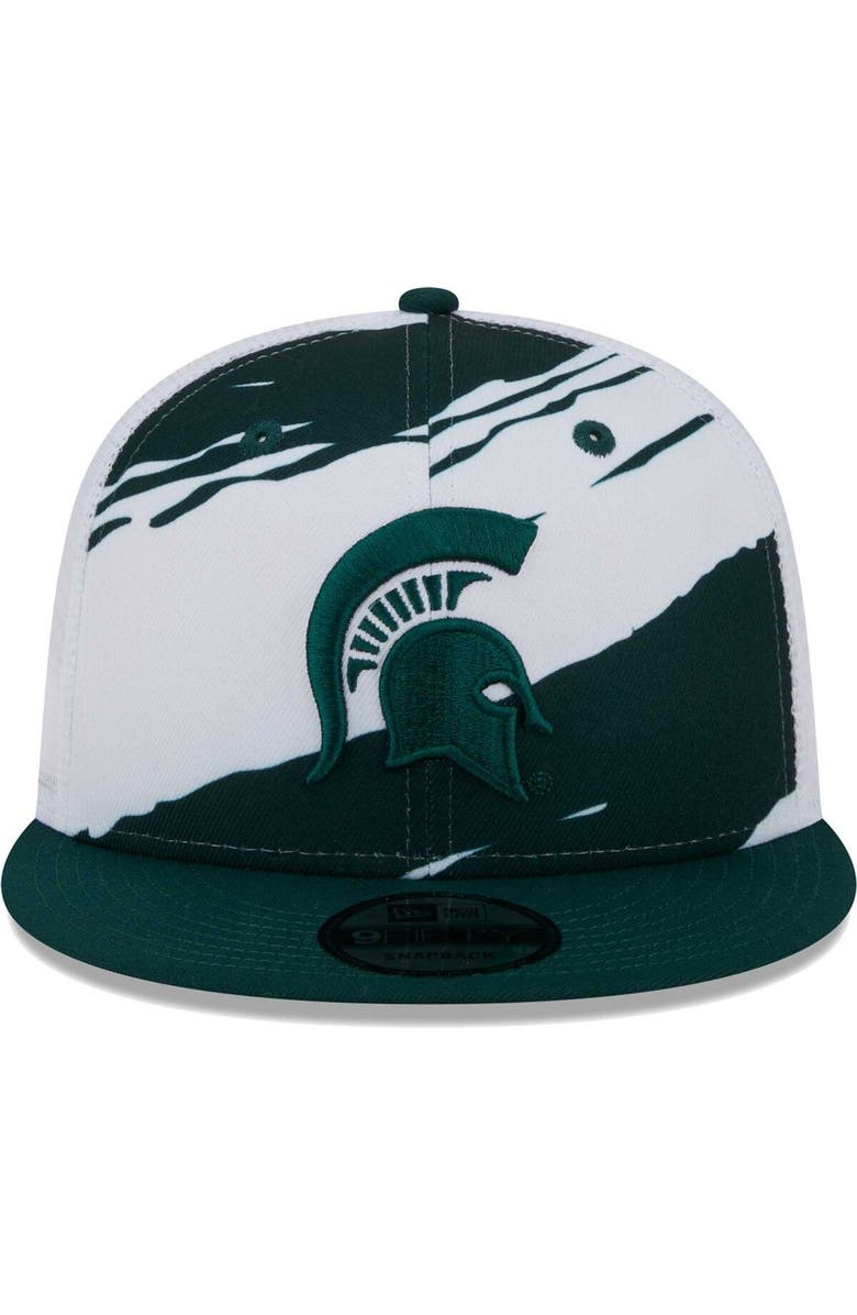 New Era Men's New Era Green Michigan State Spartans Tear Trucker 9FIFTY Snapback Hat, Alternate, color, Green