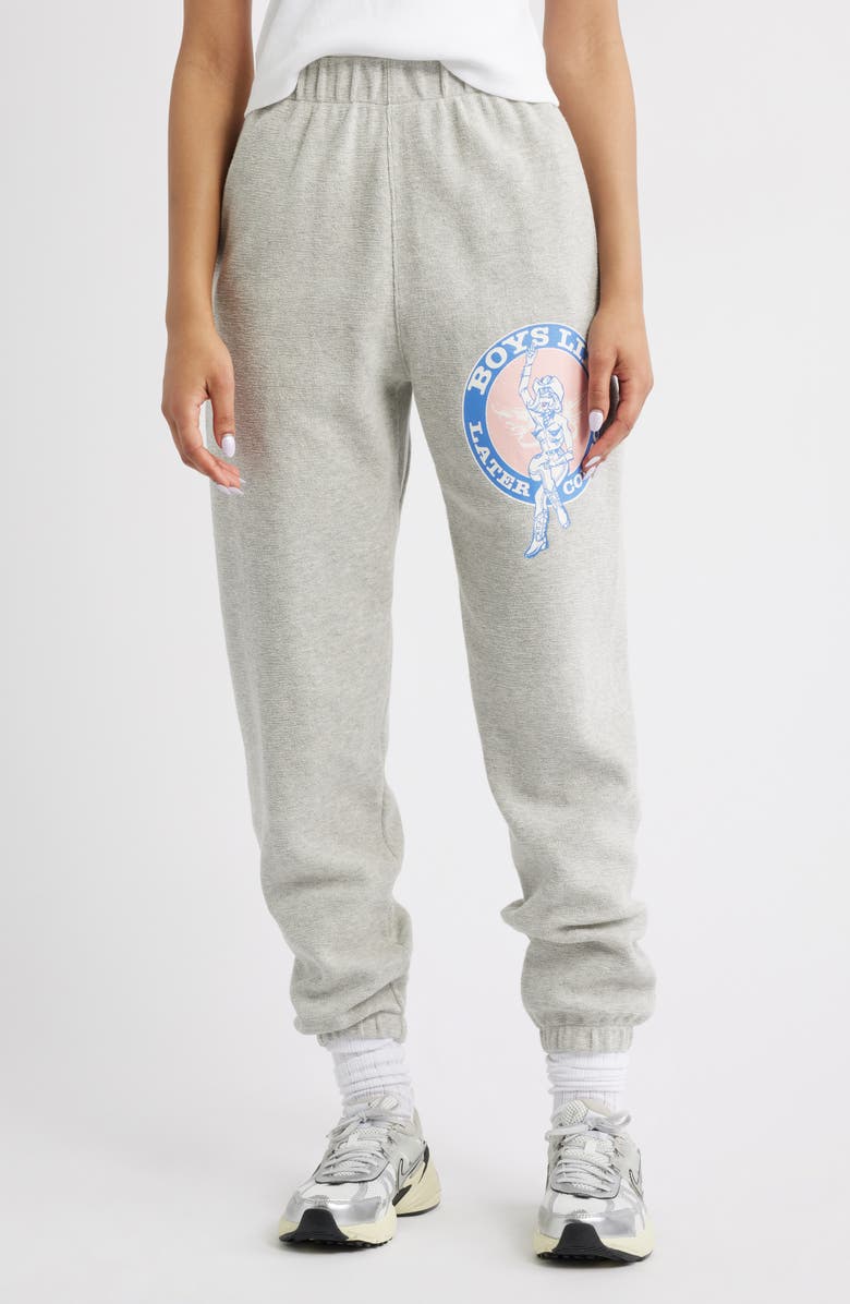 BOYS LIE Later Cowboy Mack Slim Cotton Sweatpants, Main, color, 