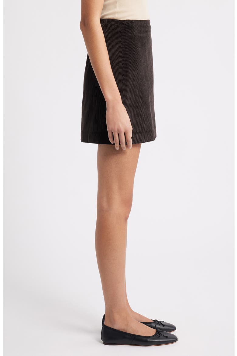 Corduroy Miniskirt, Alternate, color, BLACK WALNUT
