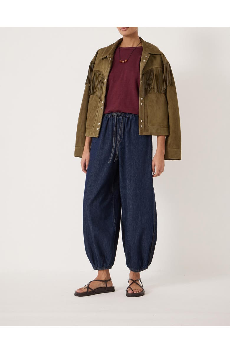 Hush Billie Bubble Hem Jeans, Alternate, color, Dark Blue Indigo