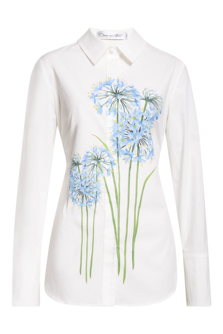 Allium Cotton Poplin Blouse, Alternate, color, BLUE/ WHITE