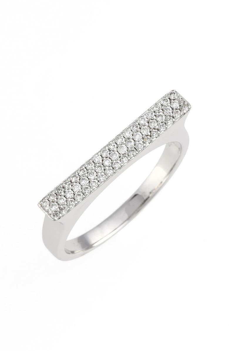 Bony Levy Diamond Bar Ring, Main, color, White Gold