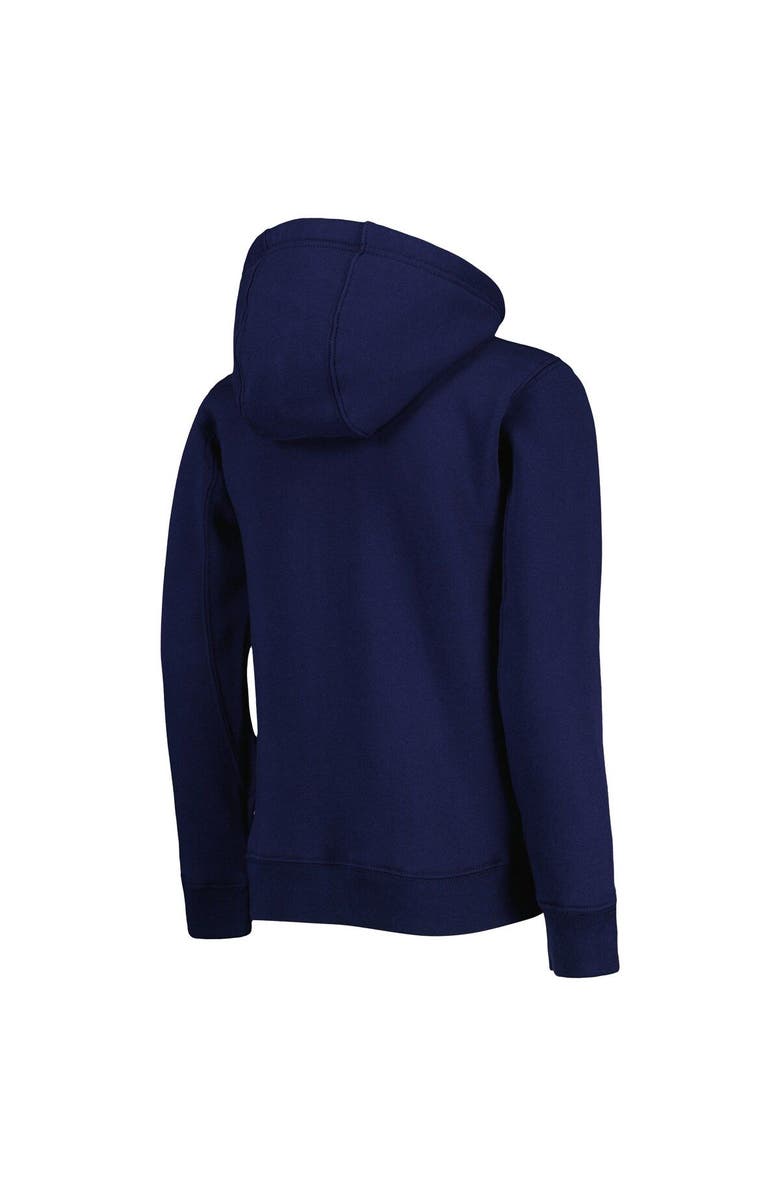 Outerstuff Youth Navy New York Yankees Wordmark Full-Zip Fleece Hoodie, Alternate, color, 