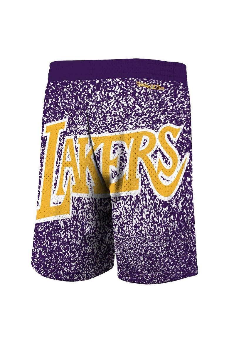 Men's Mitchell & Ness Purple Los Angeles Lakers Hardwood Classics Jumbotron Sublimated Shorts, Alternate, color, Purple
