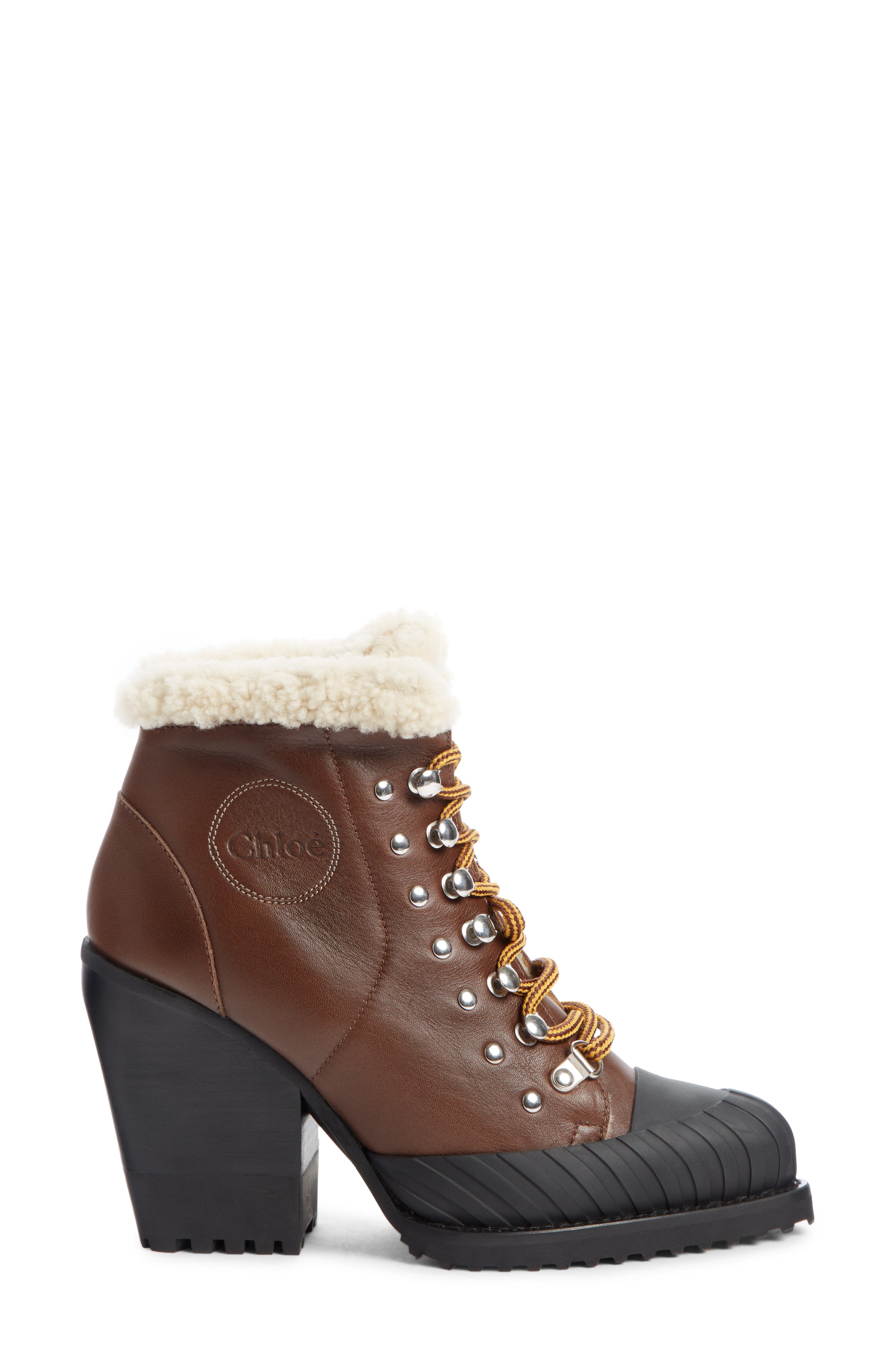 Chloé Rylee Genuine Shearling Lined Hiking Boot, Alternate, color, 