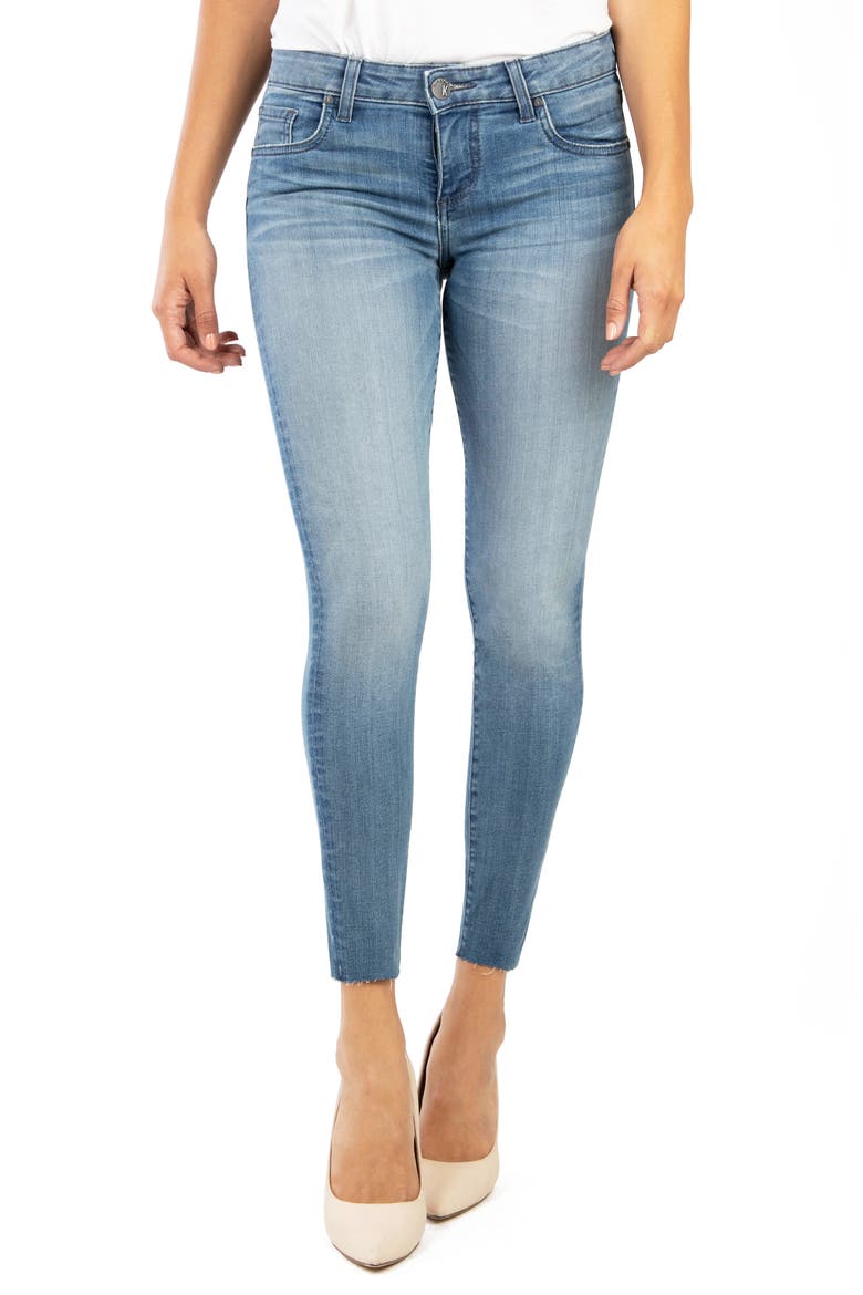 Donna Raw Hem Ankle Skinny Jeans, Main, color, APPLIED