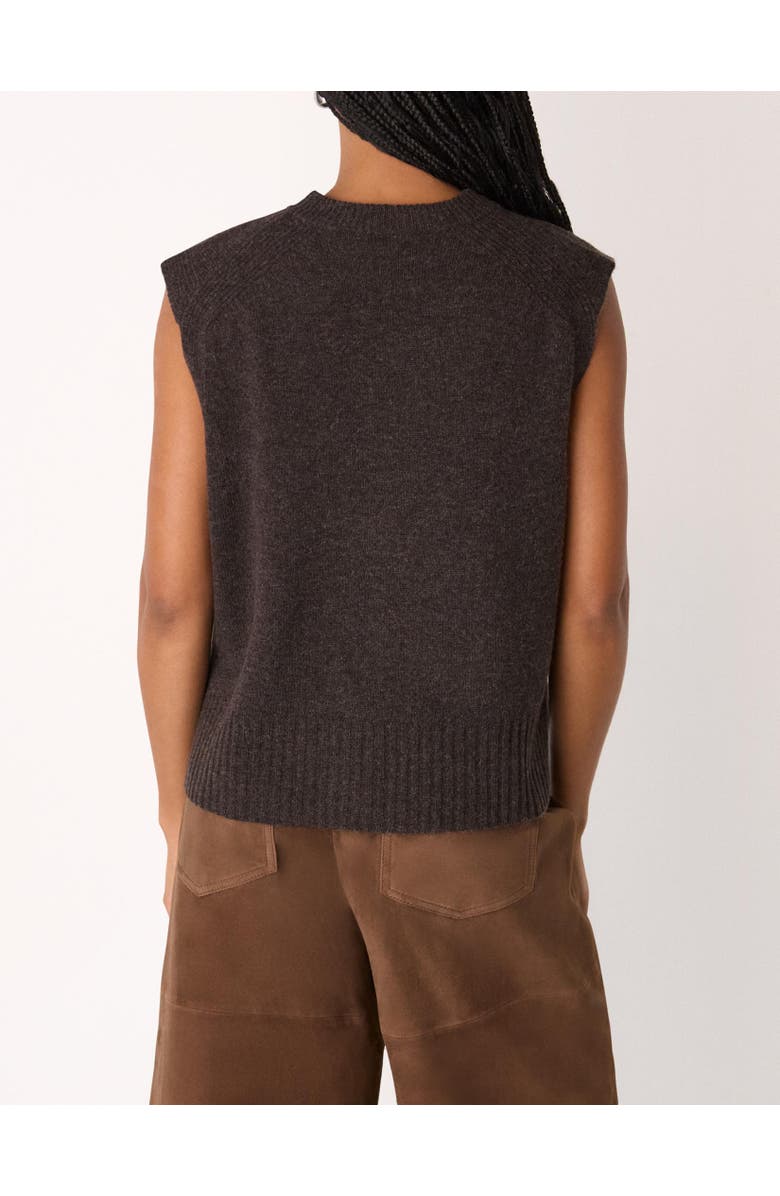 Whistles Wool Sleeveless Vest, Alternate, color, Brown